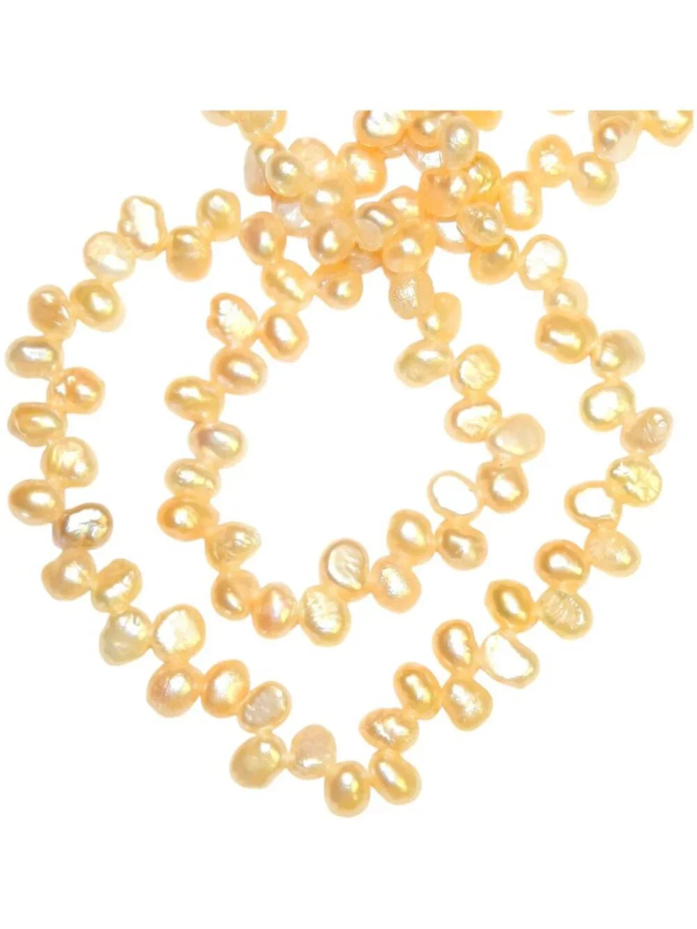 NP487 Pink 4mm - 7mm Top-Drilled Flat-Sided Rice Cultured Freshwater Pearl Beads